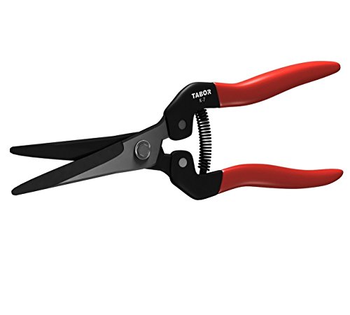 Tabor Tools Long Straight Pruning Scissors, Go Multi-tasking With K-7 Trimming And Harvesting Garden Shears. Great