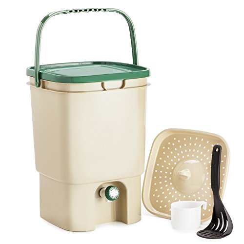 Chefs Star 5 Gallon Air Tight Indoor Bokashi Bucket Kitchen Compost Kit