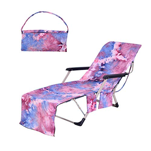 Huas Beach Chair Cover Towel Swimming Pool Lounge Chair Cover with Side Pockets Holidays Sunbathing Quick Drying Towels