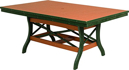 Poly Lumber Patio Furniture Set Including 1 Rectangular Table 60 with 2 Chairs and 2 Benches in Weathered Wood - Amish Made in USA